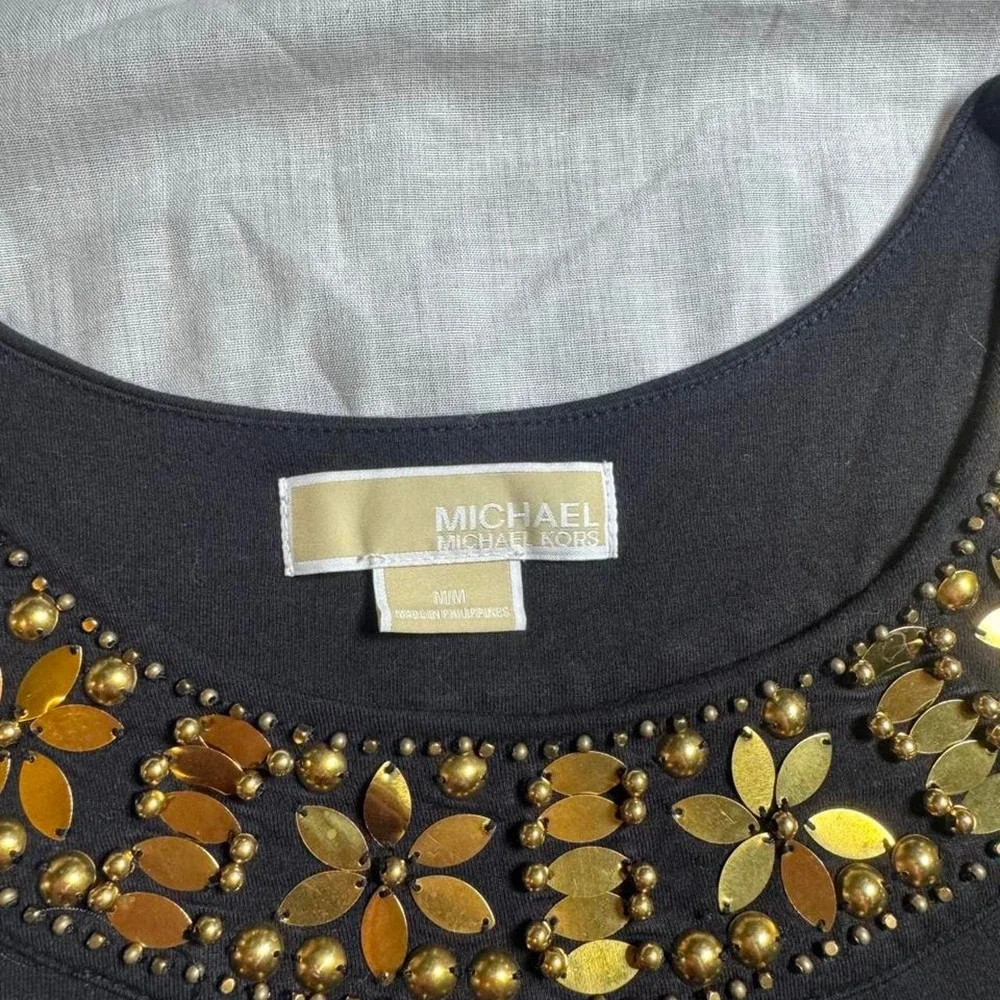 Micheal Kors dress with gold embellishments